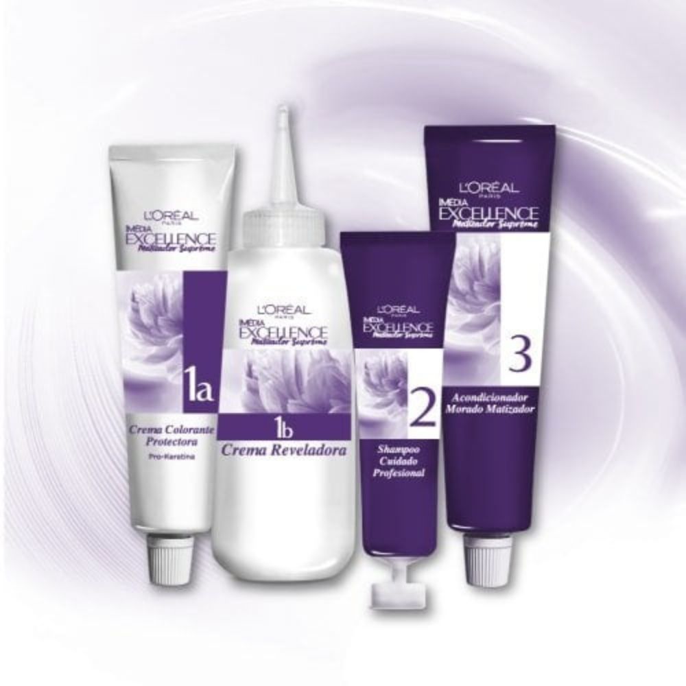 Tinte Para El Cabello L'oreal Excellence Matizador Supreme 8.12 Rubio Claro Cenizo Perla