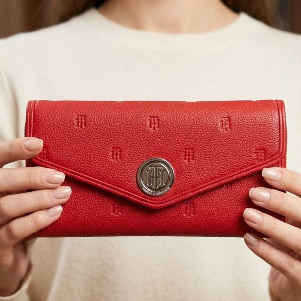 Tommy Hilfiger Monedero Clutch Red