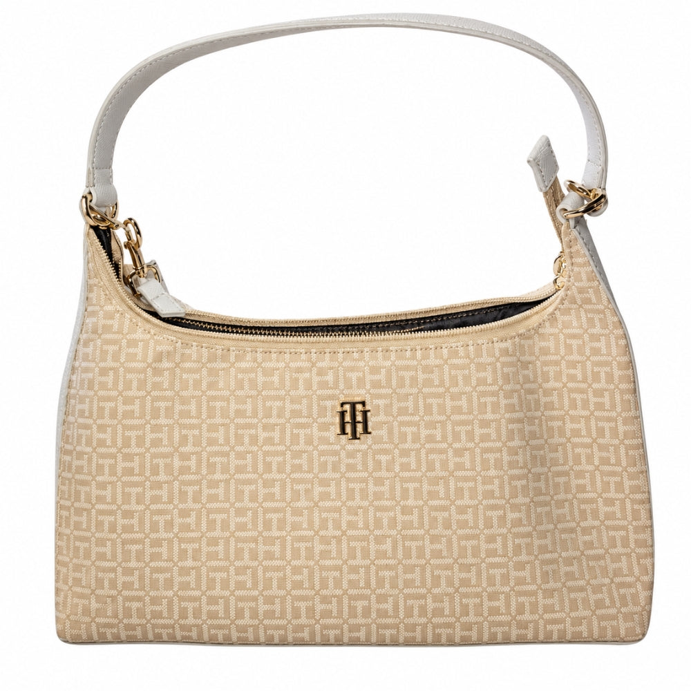 Tommy Hilfiger Cartera Baguette Monogram Beige Light Blue