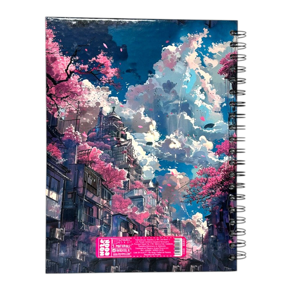 Fantasy Notebook Cuaderno 5 Materias Tapa Dura Diseños Surtidos