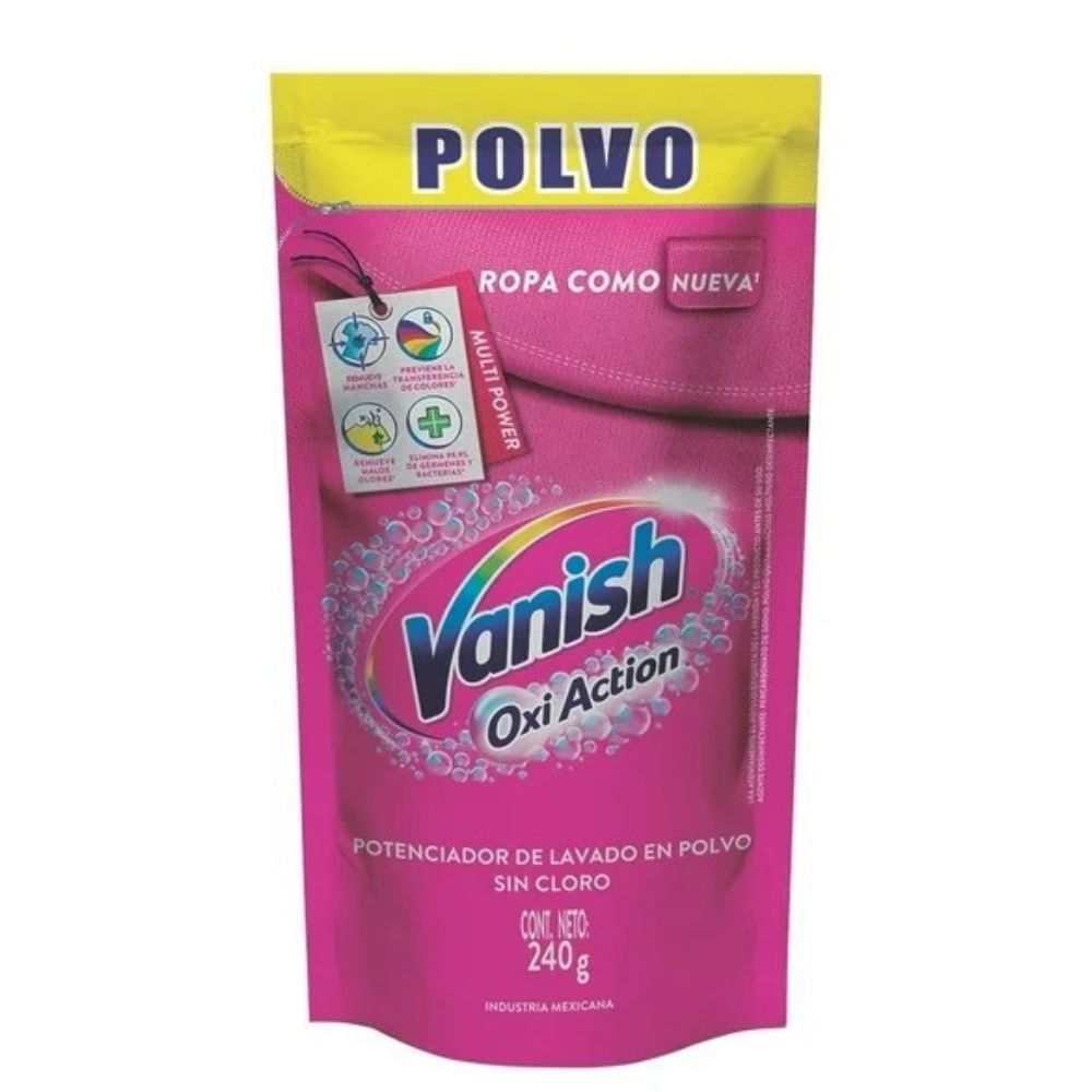 Vanish Potenciador De Lavado En Polvo Sin Cloro 240gr