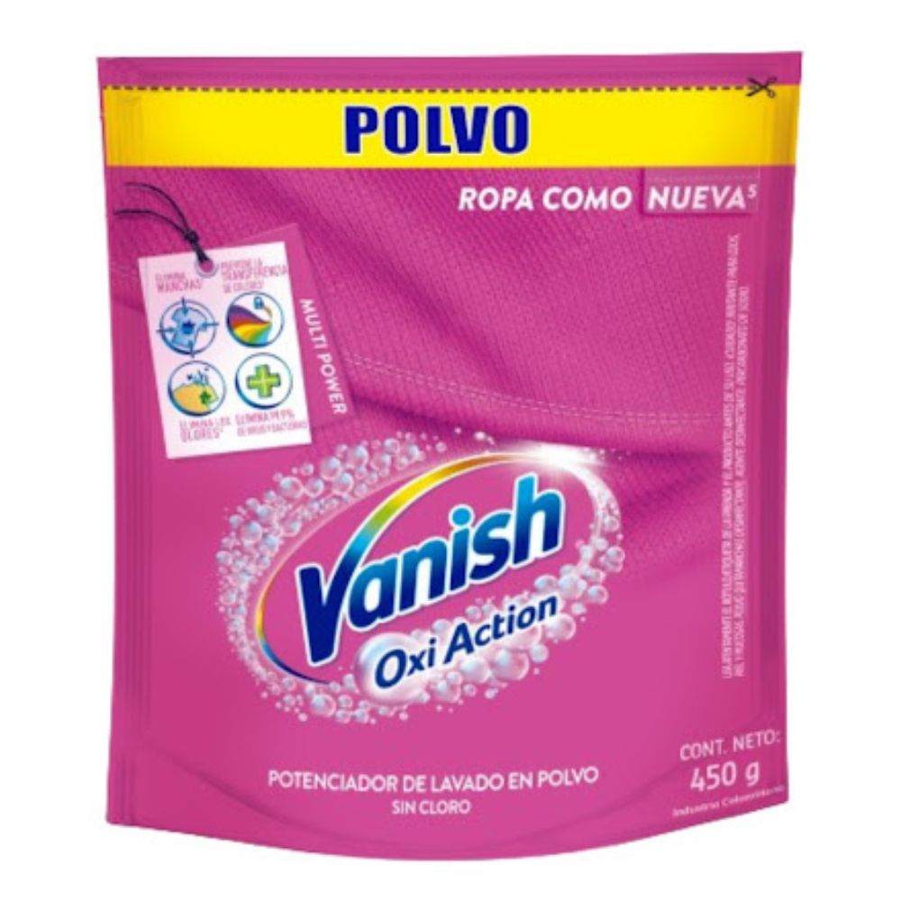 Vanish Potenciador De Lavado En Polvo Sin Cloro 450gr