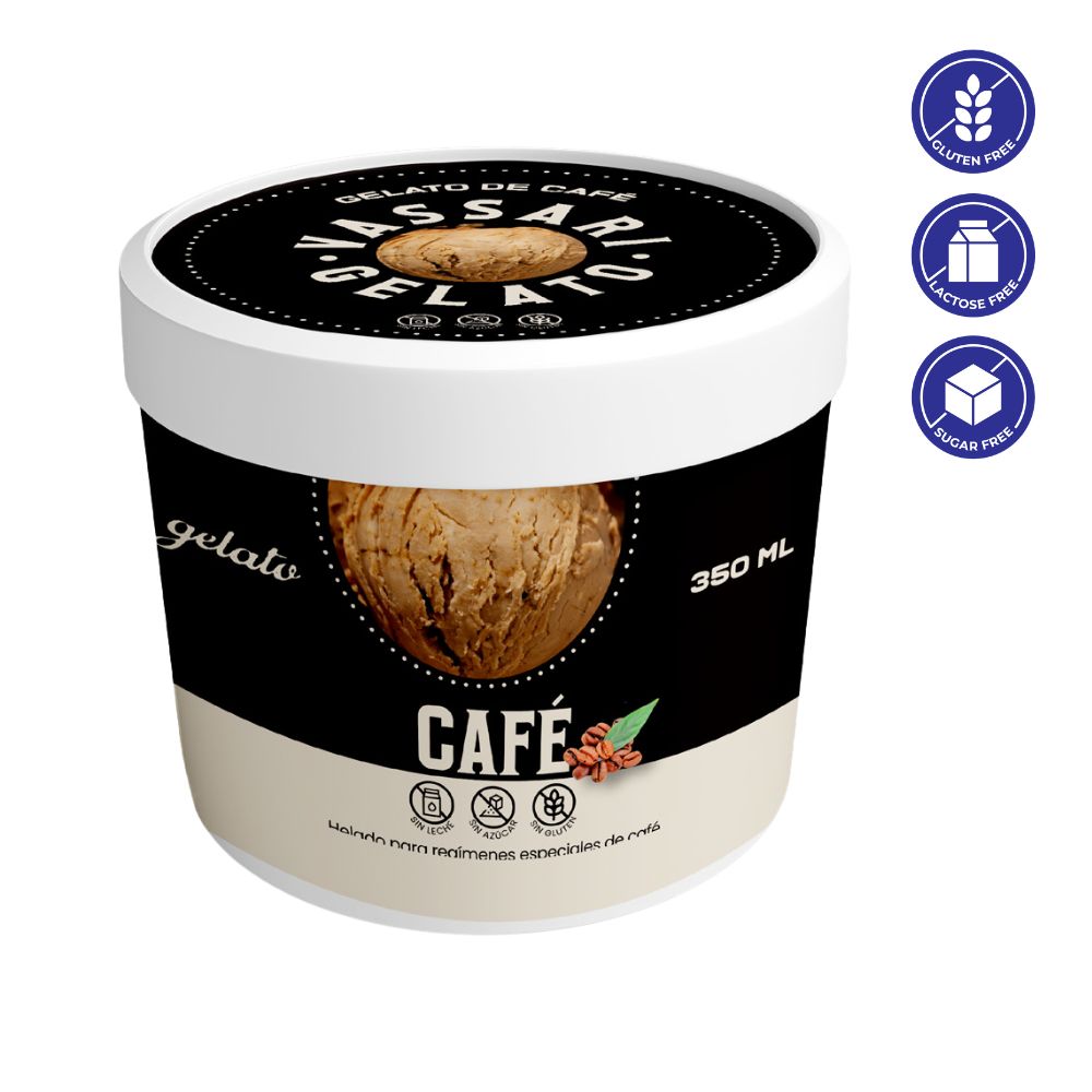Vassari Gelato Helado Vegano Cafe Sin Azucar 350 ml