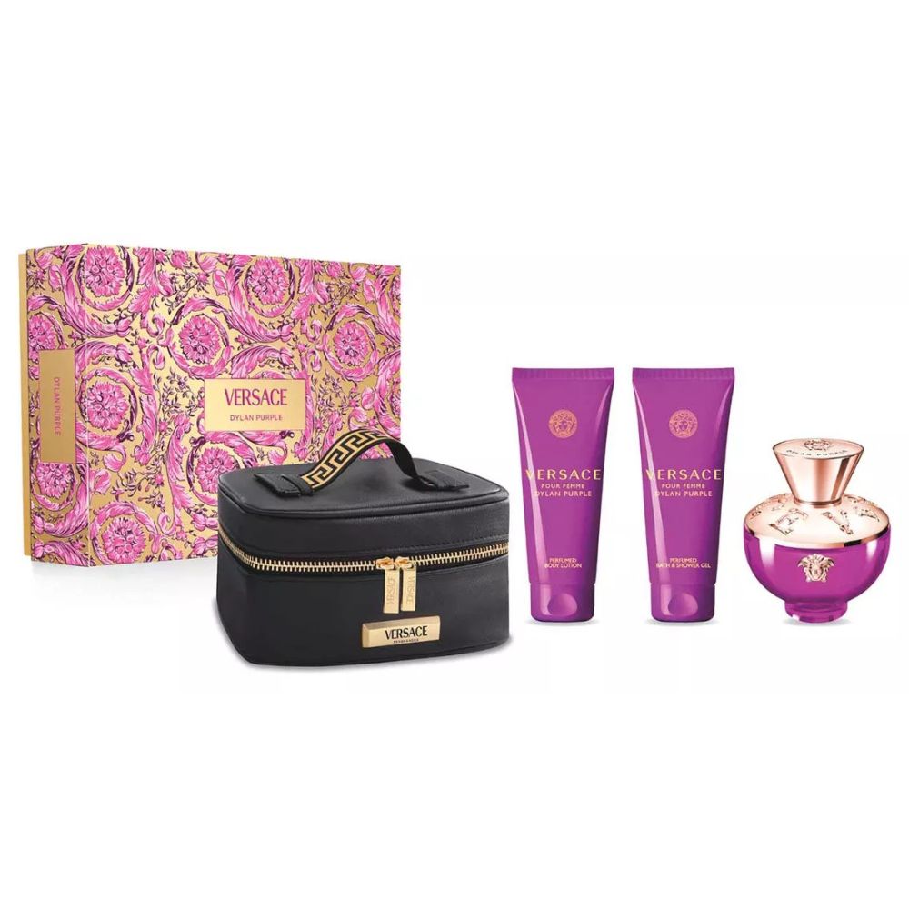 Versace Dylan Purple Set De Regalo 100ml Eau de Parfum + Shower Gel 100ml + Body Lotion 100ml + Make up Case For Women