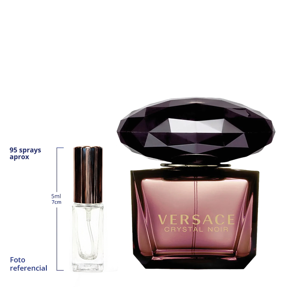 Versace Crystal Noir Decant Travel Size 10ml 95 a 150 Sprays Aprox Eau de Parfum For Women