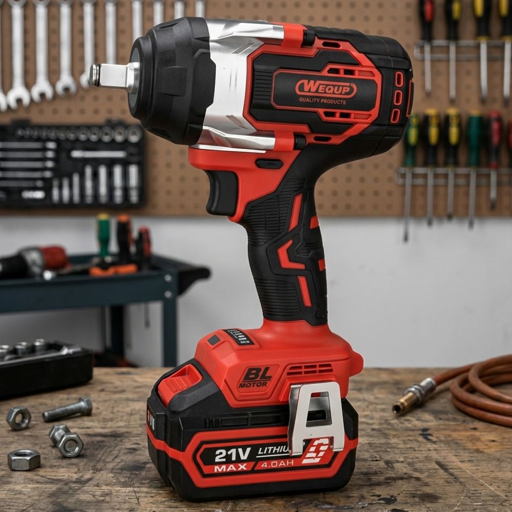 Wequp Llave De Impacto Inalambrica 1/2" (21V-800 N.m) Dado Cuadrado