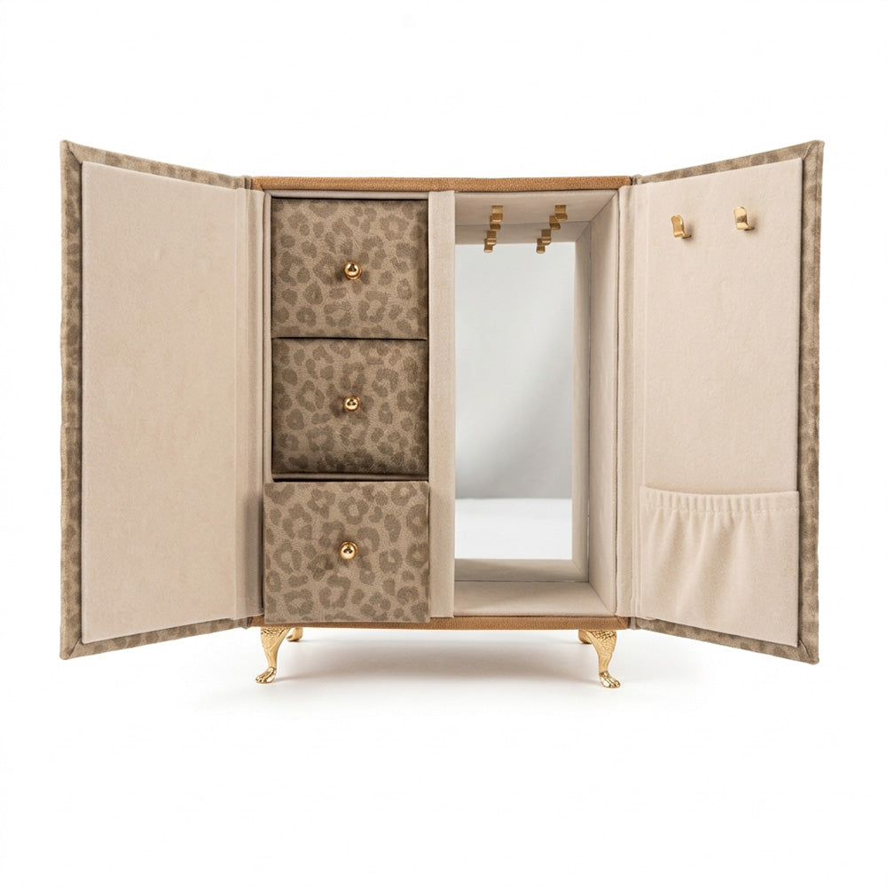 Willow & Riley Mini Joyero Closet Jewelry Organizer Animal Print