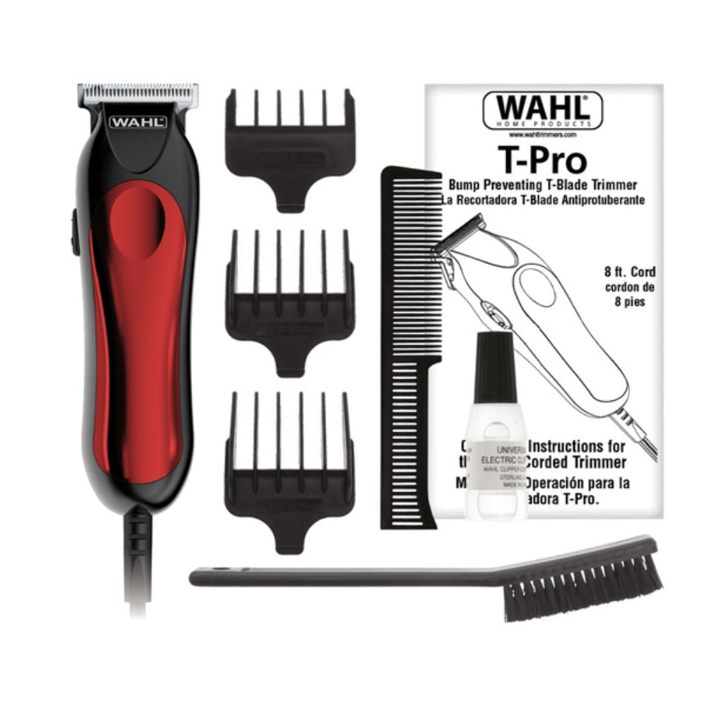 Wahl Mini Recortadora T-Pro Corded TBlade Trimmer 8 Piezas