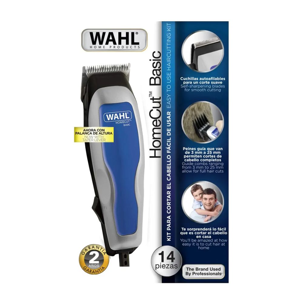Wahl Cortadora de Cabello con Cable Home Cut Basic Kit 14 piezas