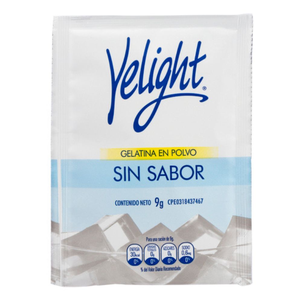Yelight Gelatina En Polvo Sin Sabor 9gr