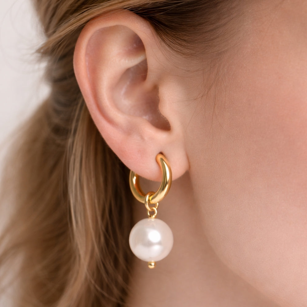 H&Co Zarcillo Para Damas de Perlas