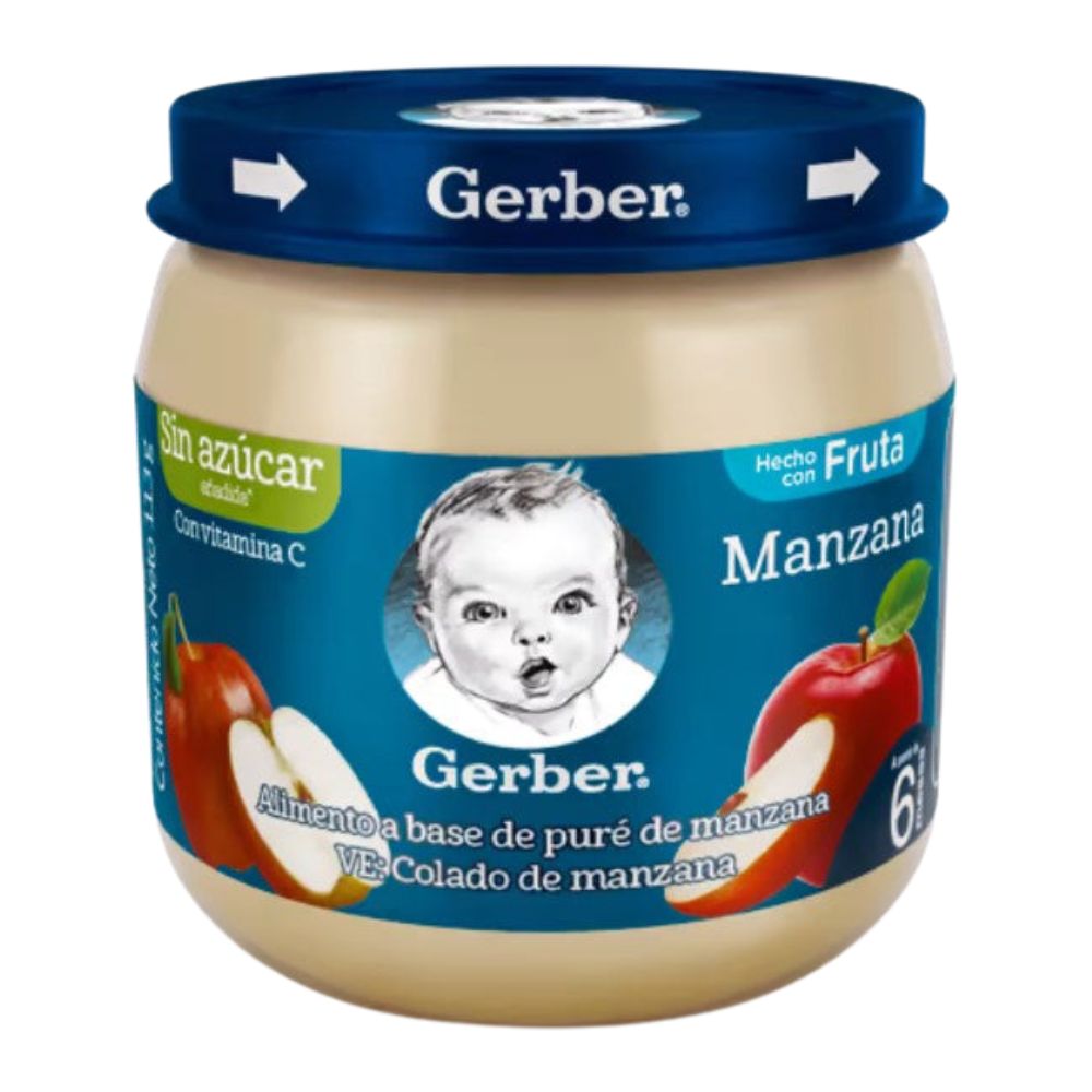 Compota Gerber Manzana Sin Azúcar 113g
