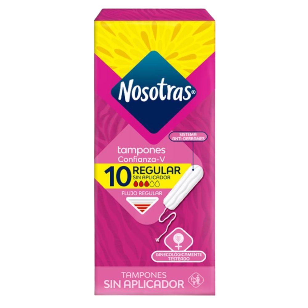 Nosotras Tampones Regular Sin Aplicador 10und