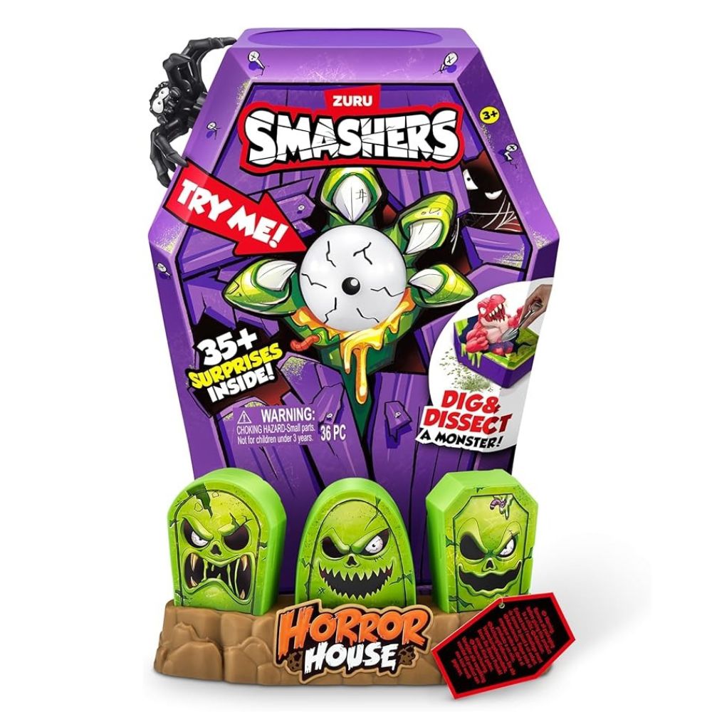 Zuru Smashers Horror House Try Me Dig & Dissect A Monster Araña Negra 36pc