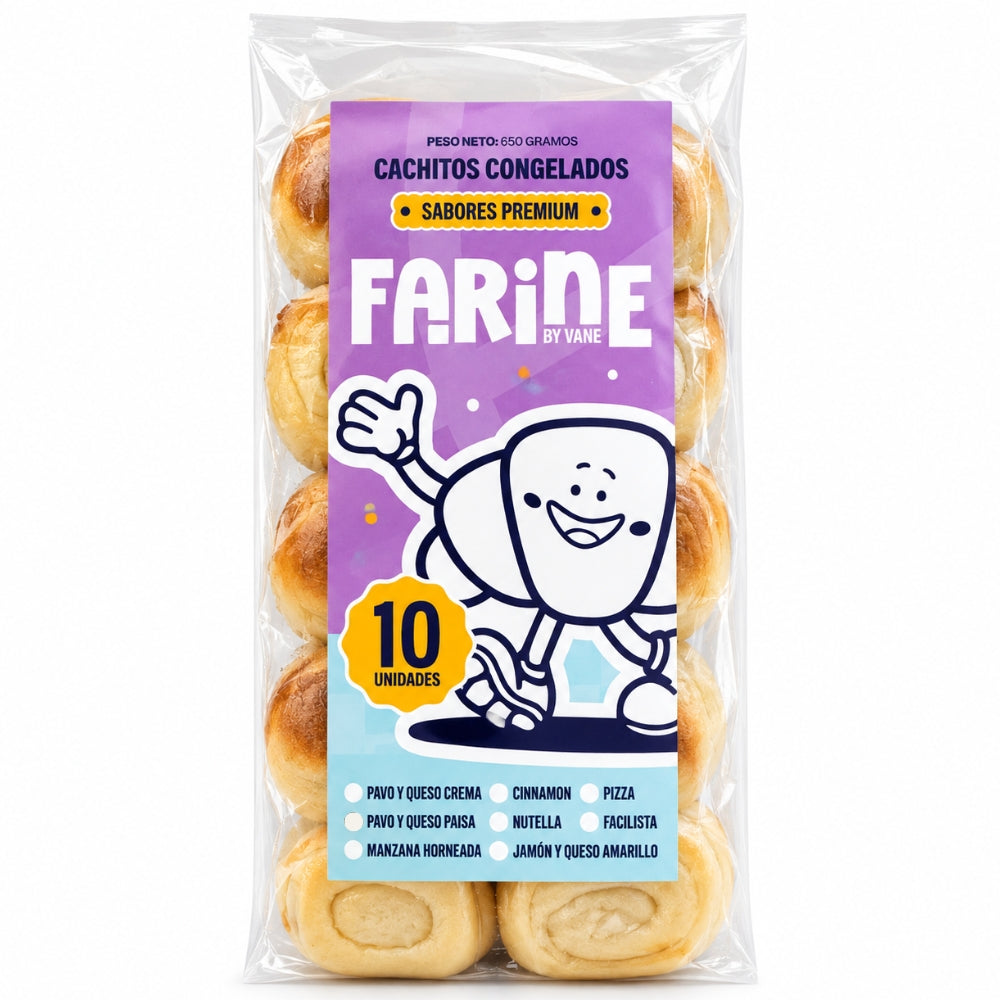 Farine Mini Cachitos Premium Sabor Nutella 10 Unidades