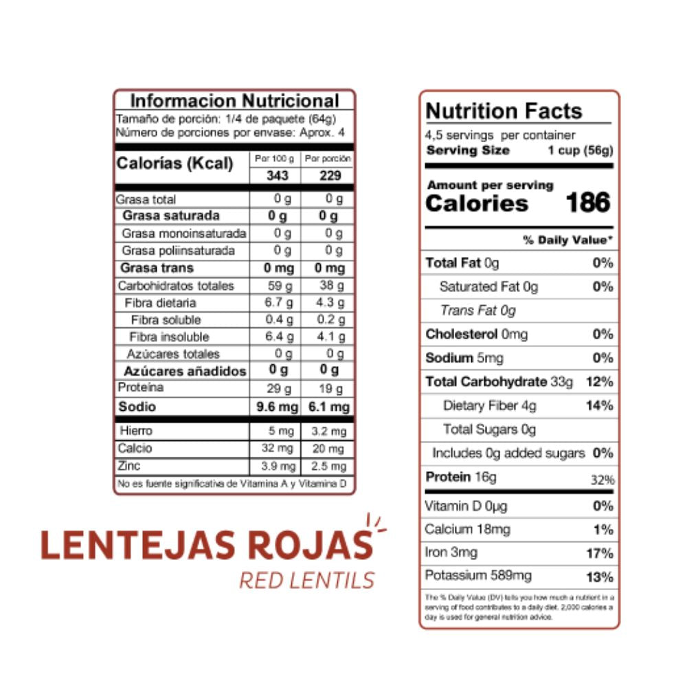 El Dorado Pasta De Lentejas Rojas Coditos 250 gr