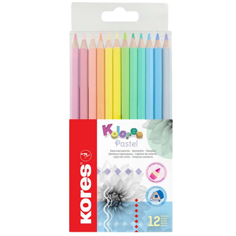 Kores Lapices De Colores Pasteles 12 Und