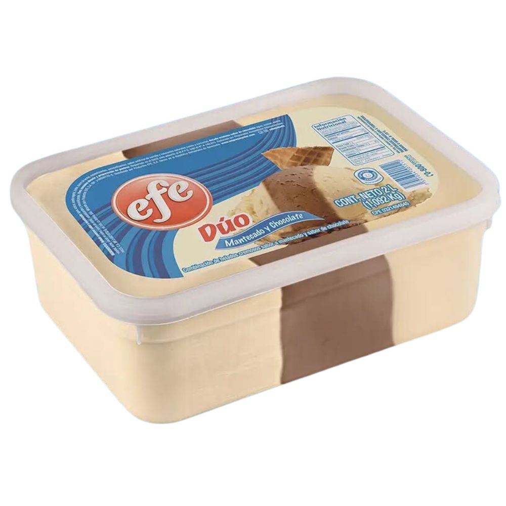 Helado Efe Duo Mantecado Chocolate 2L