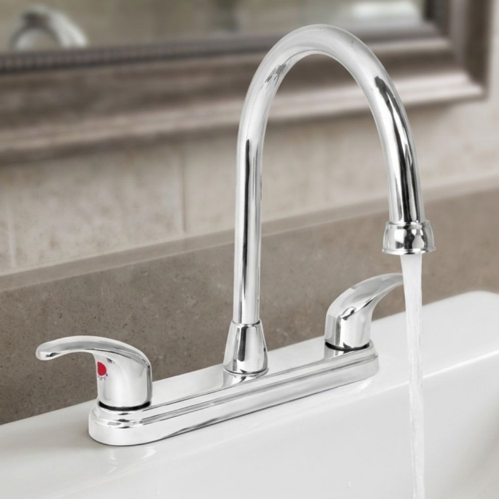 Q7 Aqua-Q Griferia Para Lavaplatos De Acero Inoxidable 2 Funciones 8"