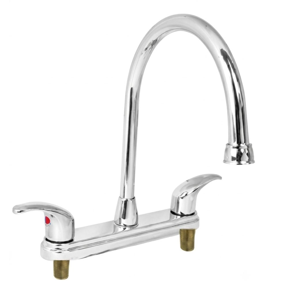 Q7 Aqua-Q Griferia Para Lavaplatos De Acero Inoxidable 2 Funciones 8"