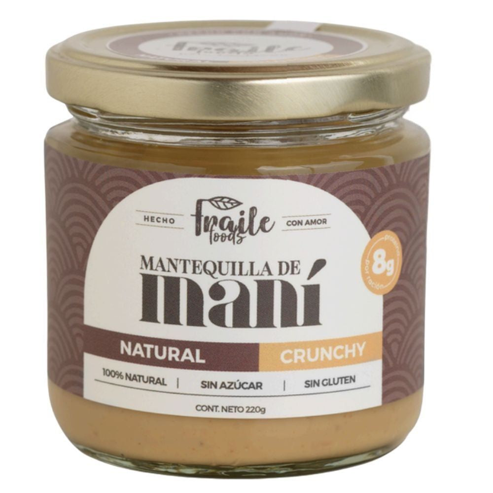 Fraile Foods Mantequilla de Mani Natural Crunchy 200g