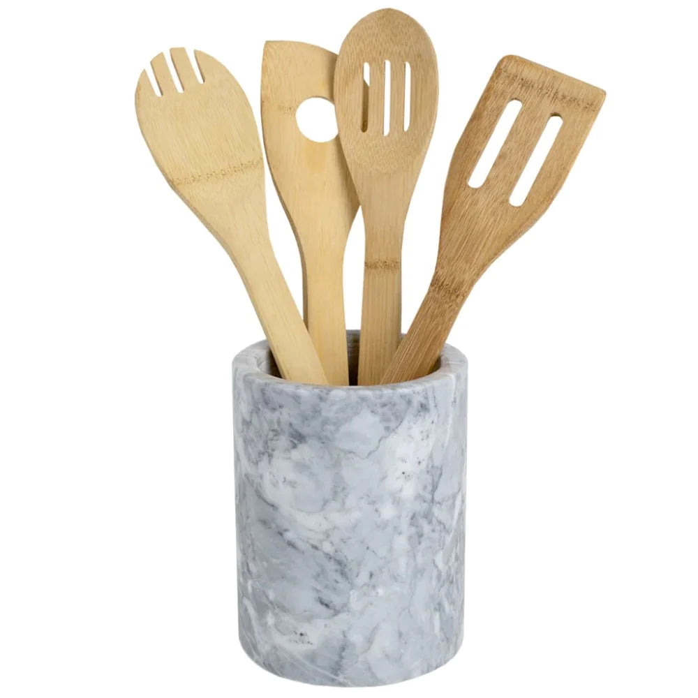 Soporte De Utensilios de Cocina de Marmol Home Basics