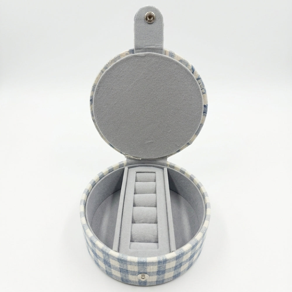 Mini Joyero Jewelry Organizer White & Blue Floral