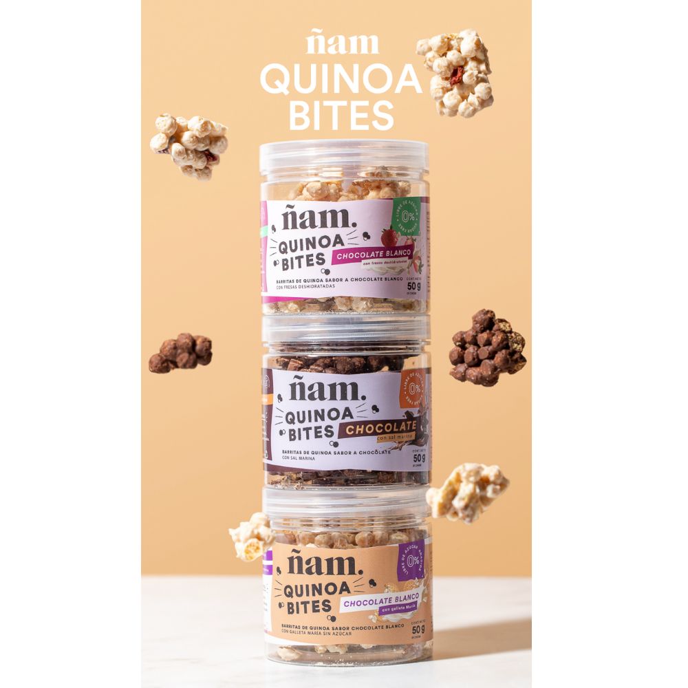 Ñam Quinoa Bites Chocolate con Sal Marina 50gr