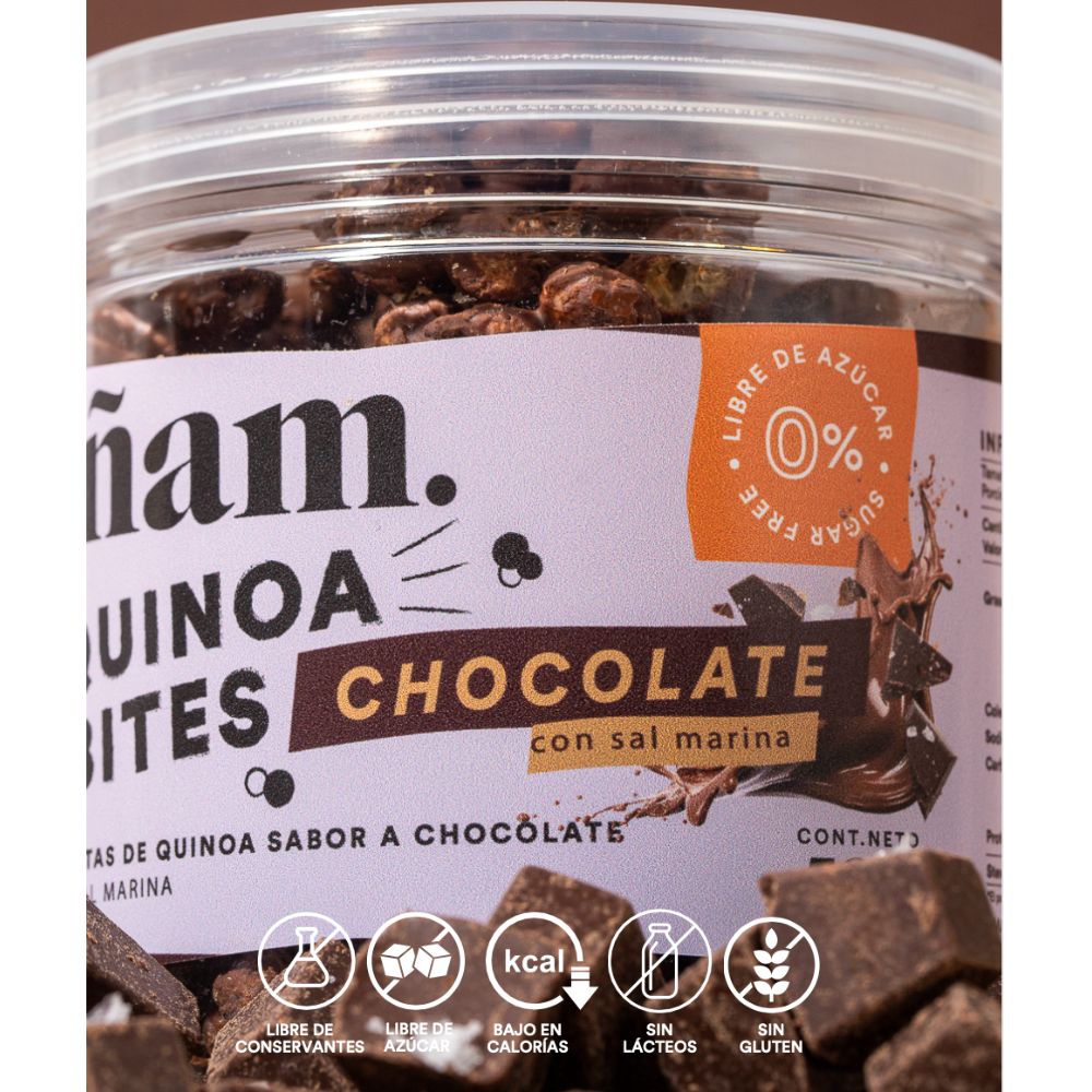 Ñam Quinoa Bites Chocolate con Sal Marina 50gr
