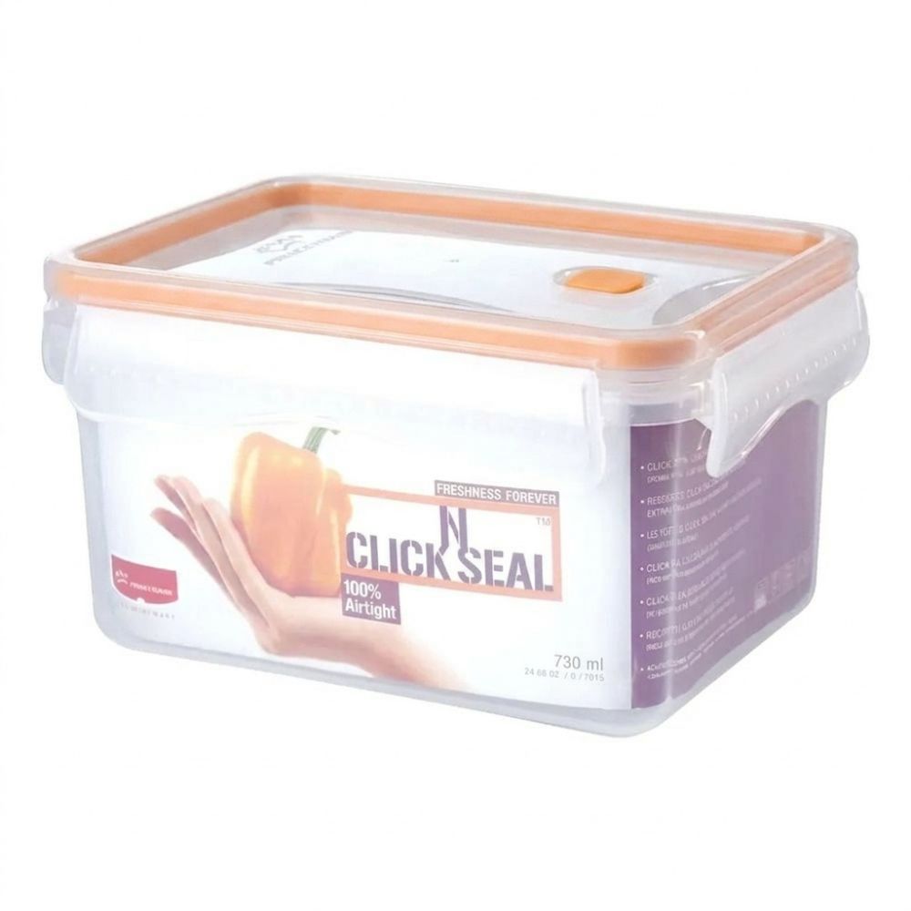 Contenedor De Alimentos Rectangular Princeware Con Tapa Hermética Orange 730ml