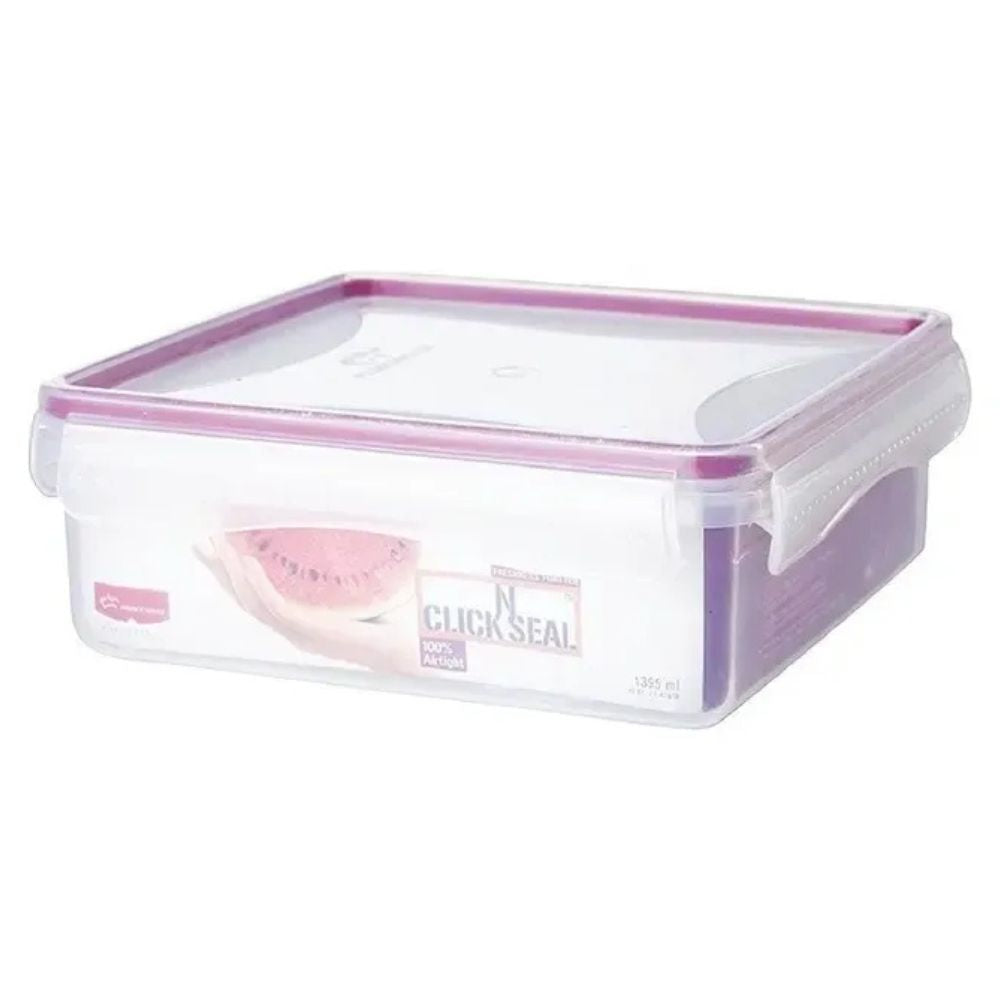 Contenedor De Alimentos Cuadrado Princeware Con Tapa Hermética Purple 260ml