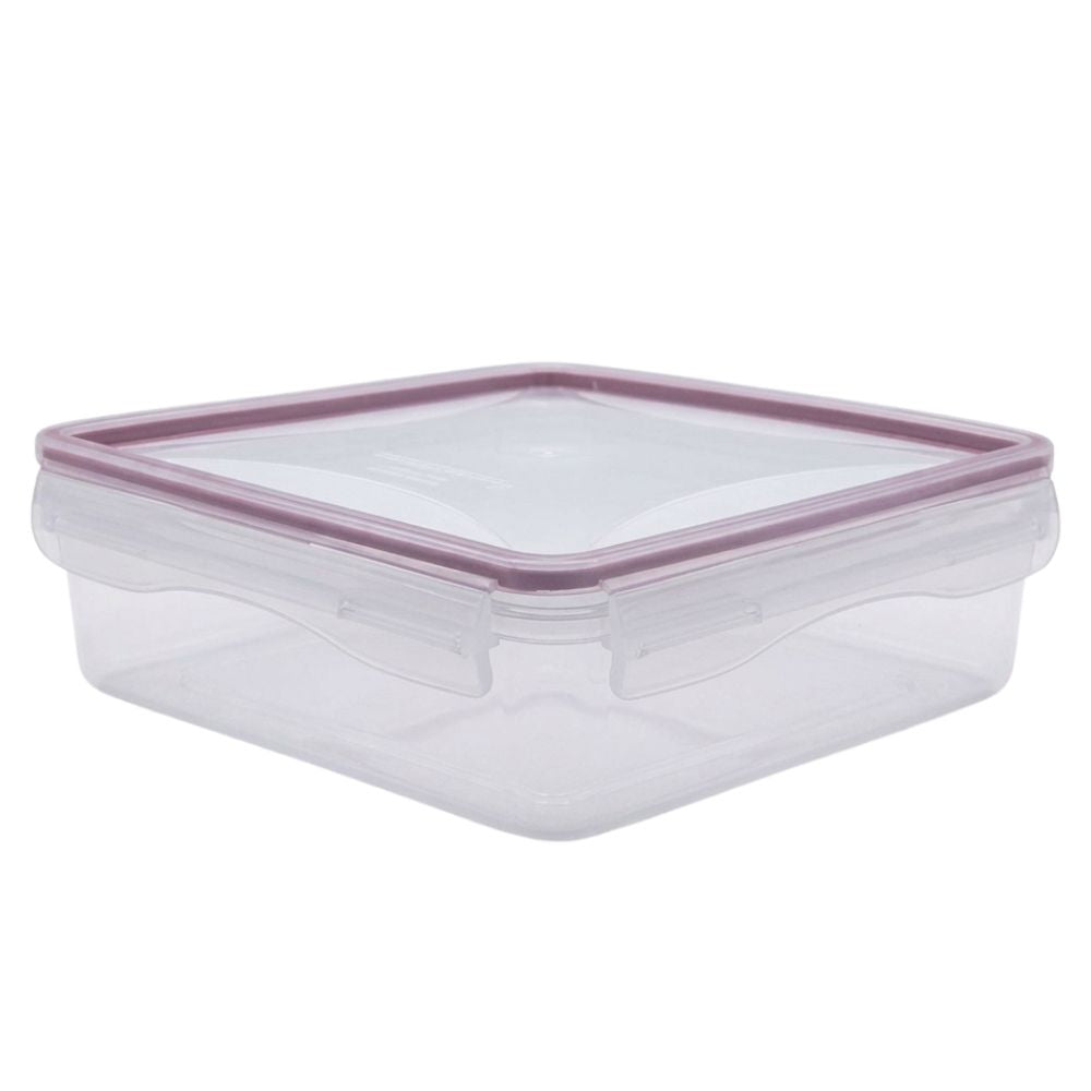 Contenedor De Alimentos Cuadrado Princeware Con Tapa Hermética Purple 1395ml