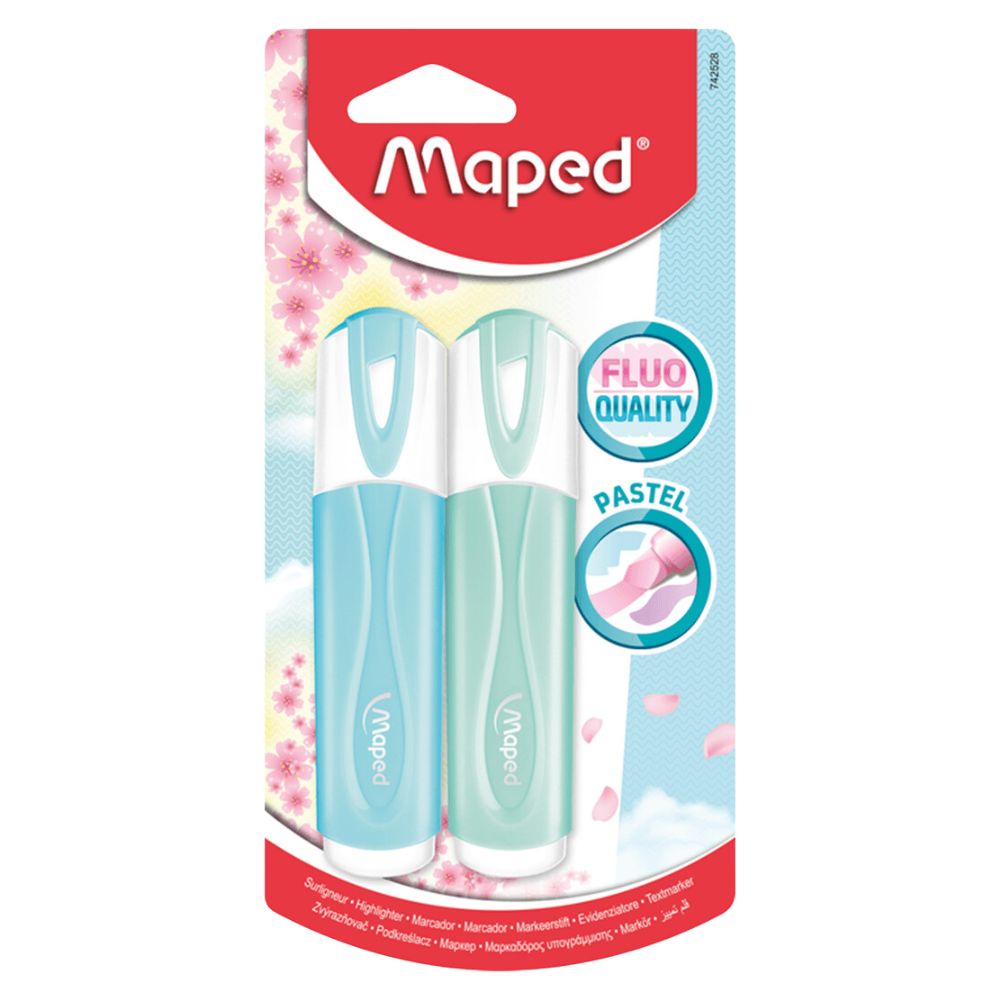 Maped Resaltadores Pastel 2 Colores Azul y Verde