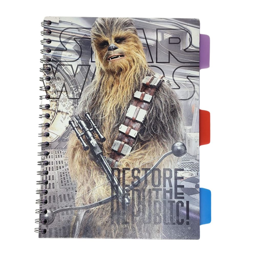 Ofimak Cuaderno Espiral de Una Linea 3 Materias Star Wars