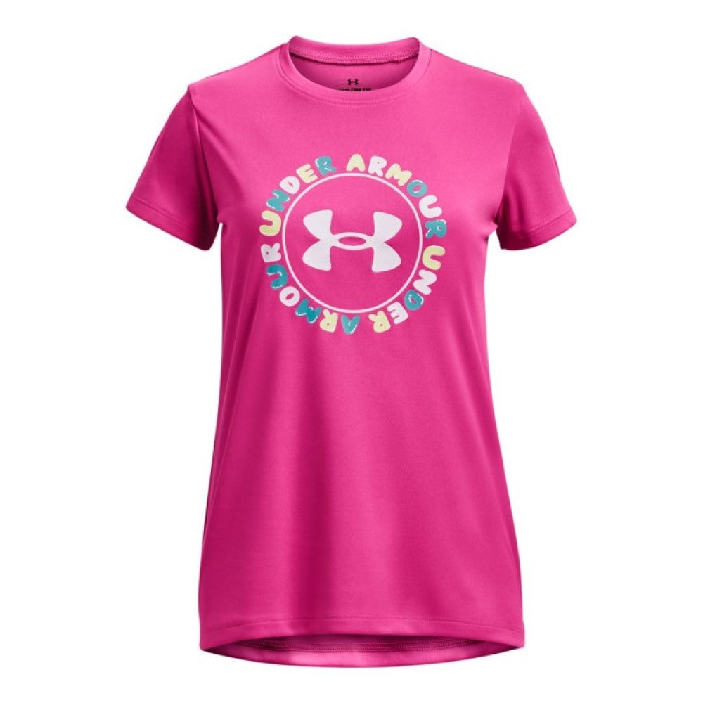 Under Armour Franela Manga Corta Tech™ Print Wordmark Para Niñas