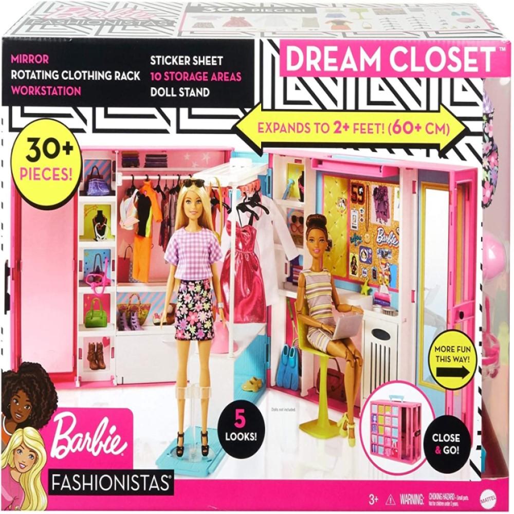 Barbie Dream Closet con 30+ Piezas Rosado