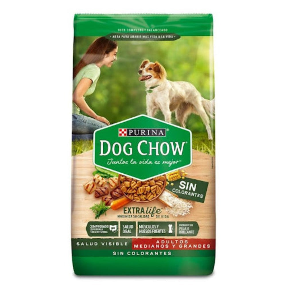 Purina Dog Chow Adulto Medianos y Grandes Sin Colorante 4kg