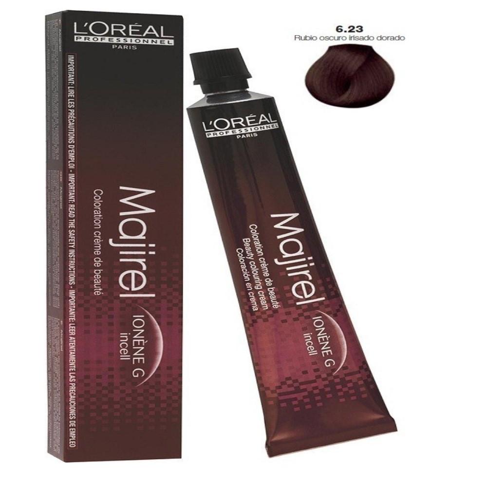 Tinte Loreal Majirel 6.23 Rubio Oscuro Irisado Dorado 50 ml