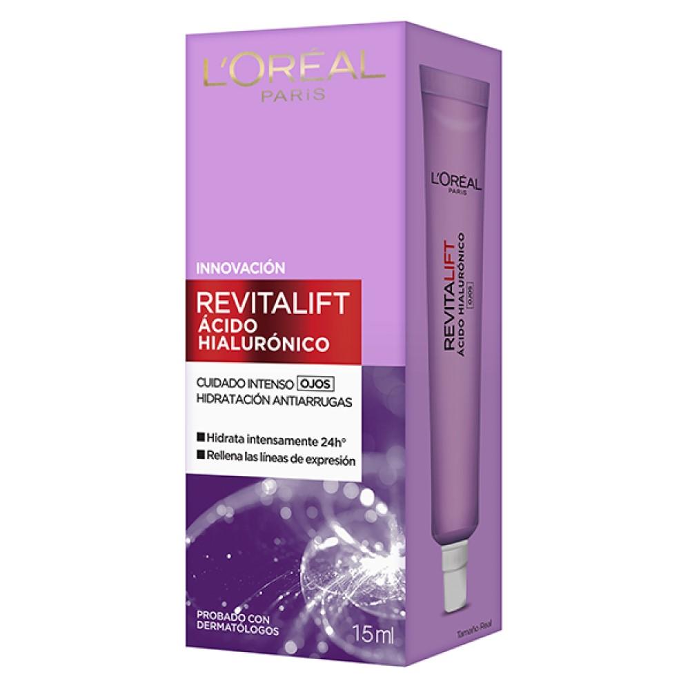 Crema Anti Arrugas Loreal Revitalift Acido Hialuronico Cuidado de Ojos 15ml