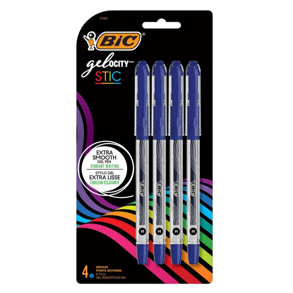 Bic Boligrafos 4 Und Gel Extra Smooth Stic Azul 0.7mm
