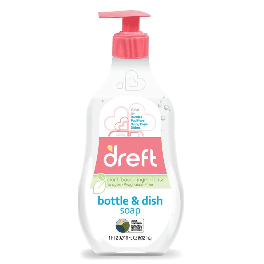 Dreft Jabon de Teteros y Platos Plant Based Ingredients Bottle Dish Soap 532ml