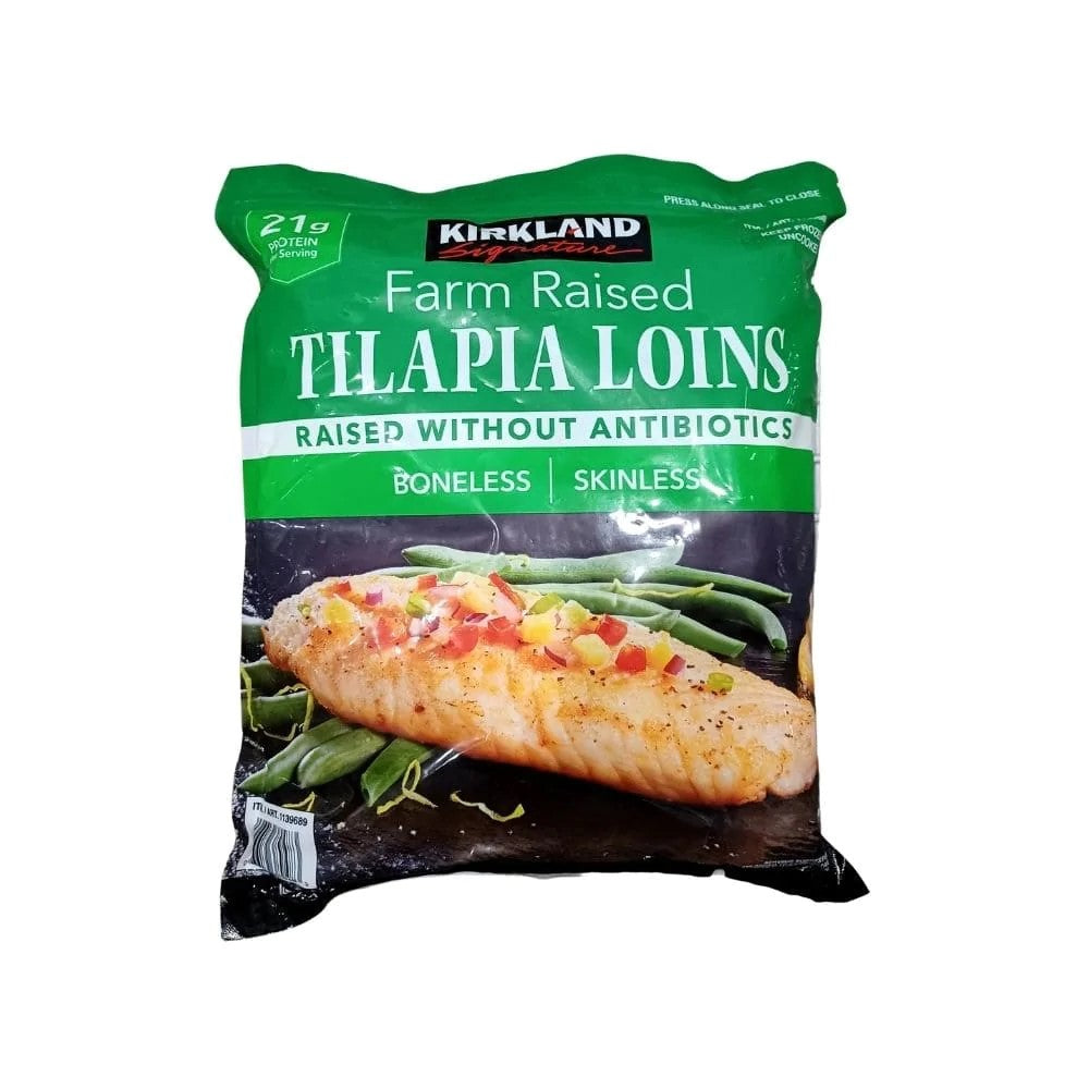 Pescado Kirkland Farm Raised Tilapia Loins 1.36kg