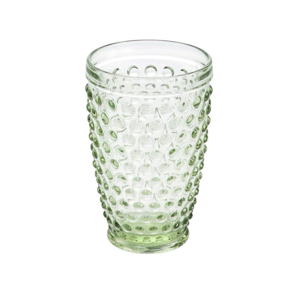 Vasos Martha Stewart Glass Hobnail Goblet Drinkware Color Green 420ml