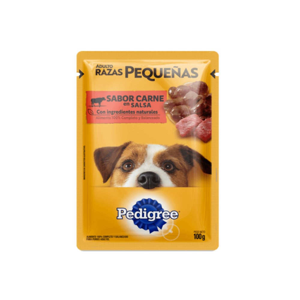 Pedigree Sabor Carne Adulto Raza Pequeña 100g