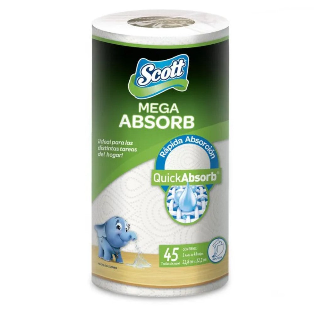 Toallin Scott Mega Absorb 45 Paños