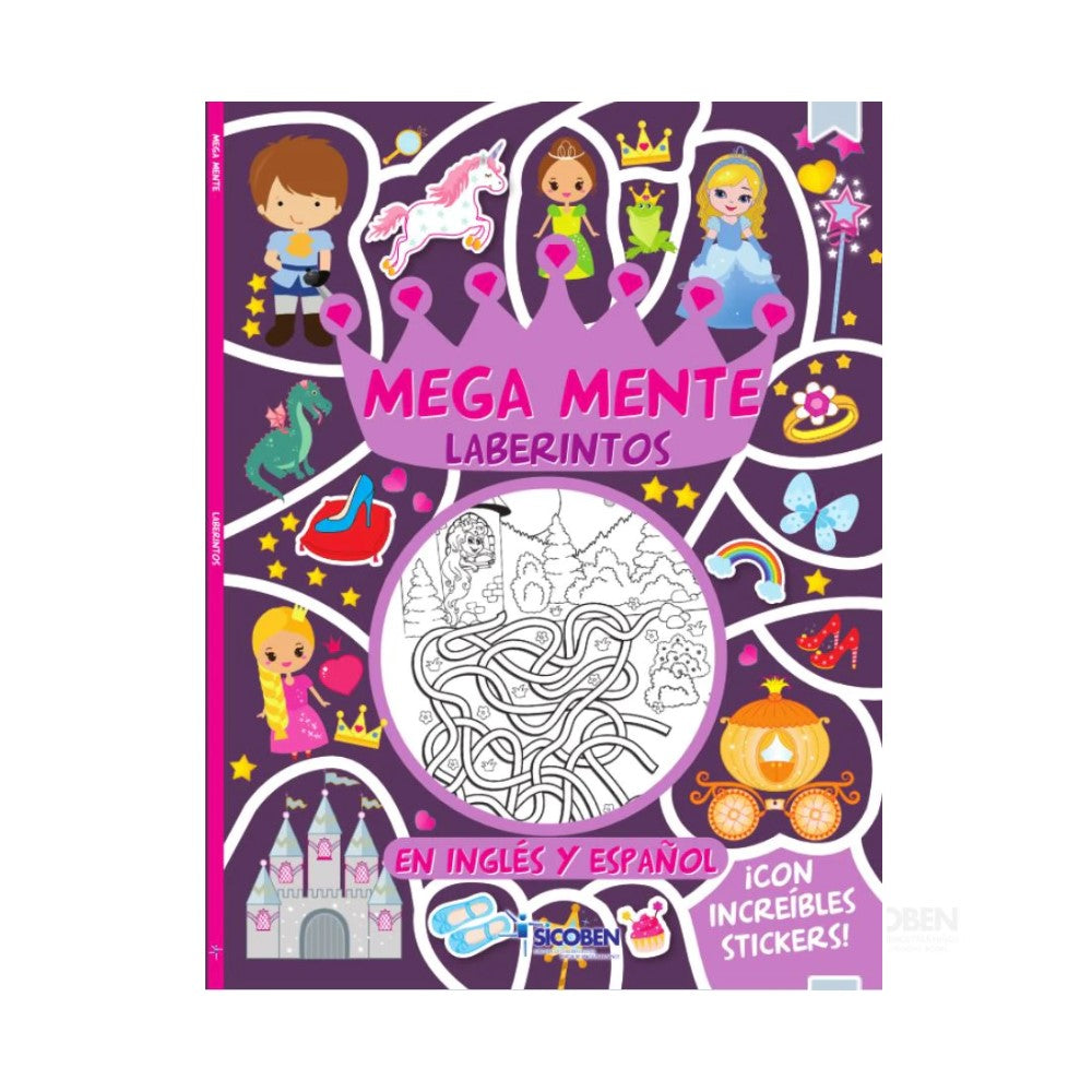 Libro Mega Mente Laberintos En Ingles y Español 48 pag
