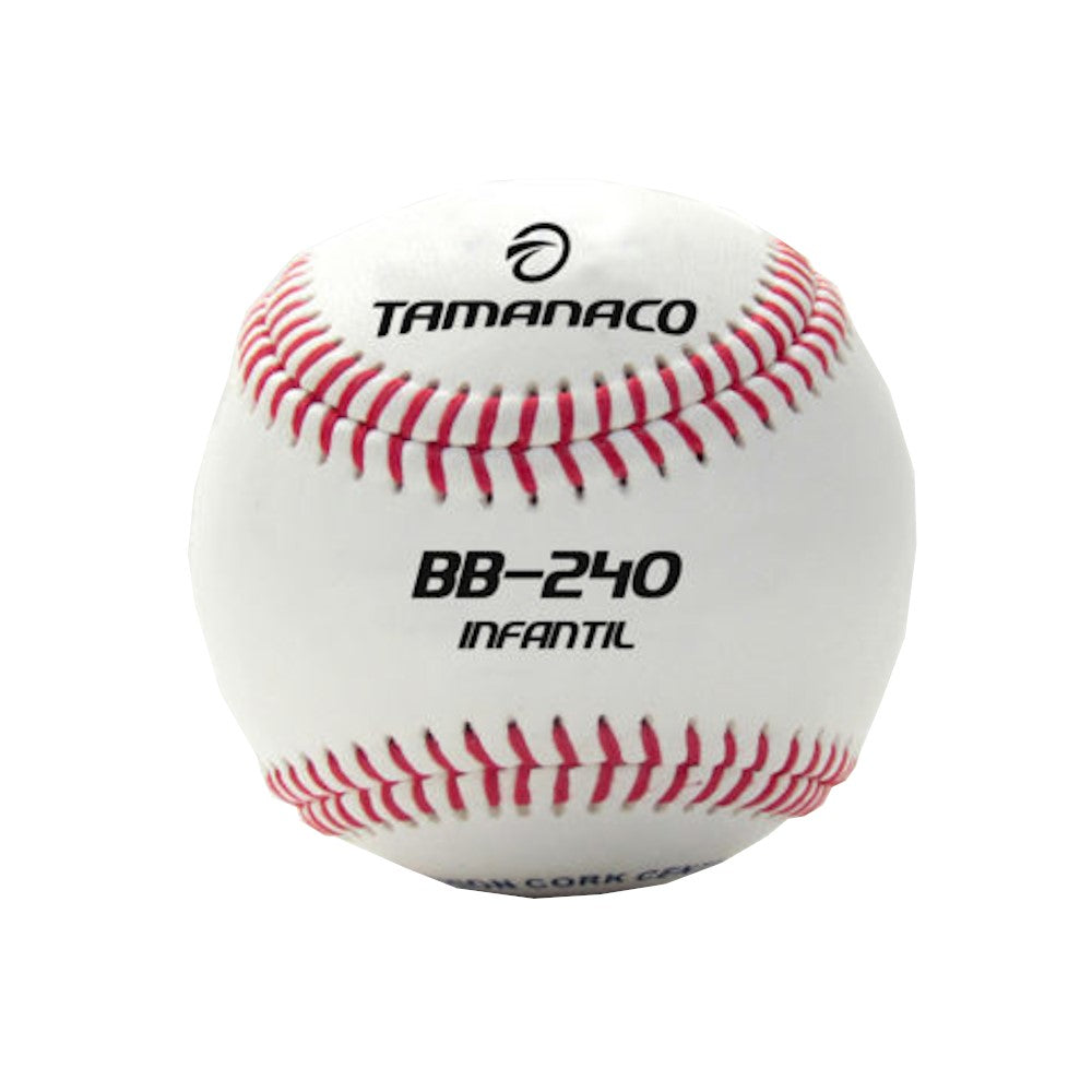 Tamanaco Pelota De Beisbol Infantil 9 Pulgadas Sintetico Color Blanco Costura Rojo 1 Und