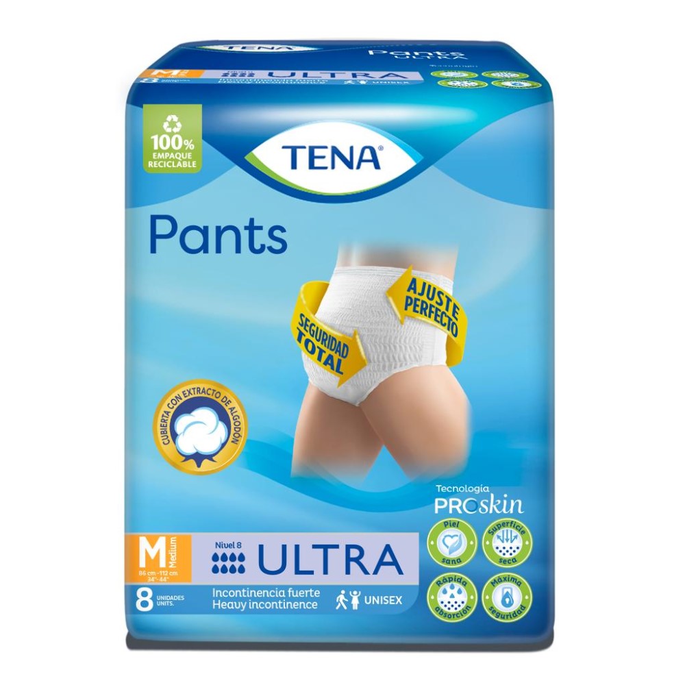 Tena Pants Ultra Talla M Para Adultos Unisex 8und