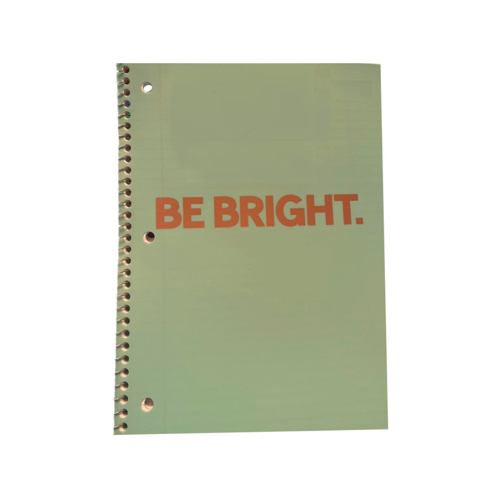Cuaderno 80 Hojas 1 linea Be Bright Verde