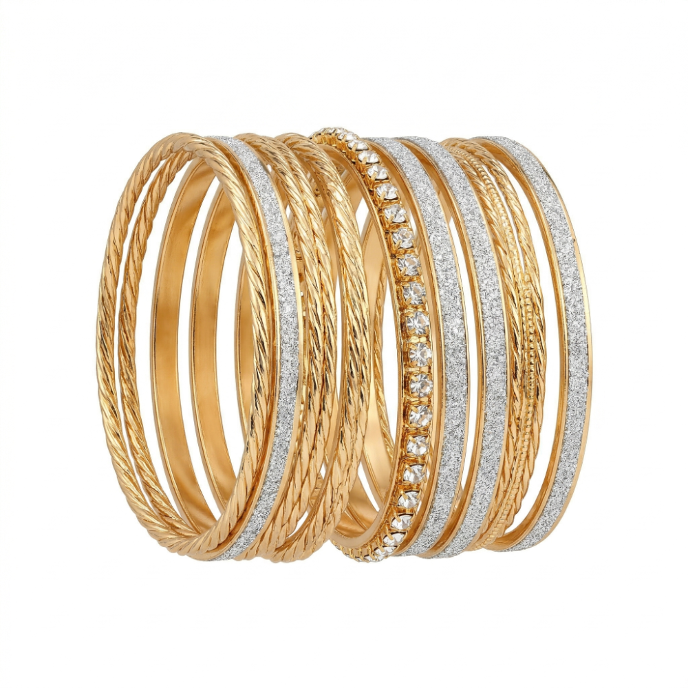 Nicole Miller Juego De Pulseras Golden & Silver